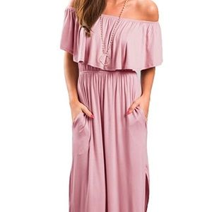 Light pink off should dress